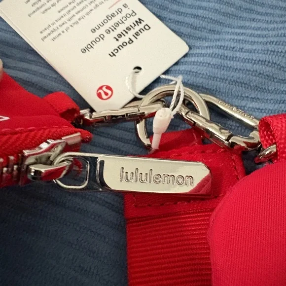 lululemon Red Zip Pouch and Keychain Strap Set - Picture 5 of 7